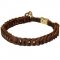 Collie Choke Leather Collar Braided