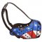 American Pride Painted Leather Collie Muzzle for Protection Training