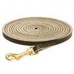 Long Leather Collie Leash for Tracking, Training and Walking