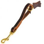 Easy Quick Grab Pull Tab Fully Leather Collie Leash