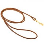 Round Leather Collie Leash for Dog Shows