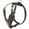 Spiked Leather Collie Harness for Fashionable Walking