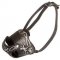 Barbed Wire Painted Leather Collie Muzzle for Training