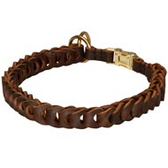 Collie Choke Leather Collar Braided