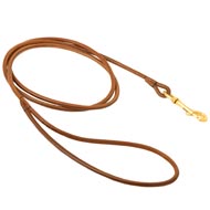 Round Leather Collie Leash for Dog Shows