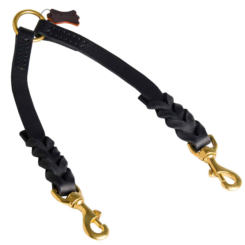 Collie Leather Coupler Braided - Click Image to Close